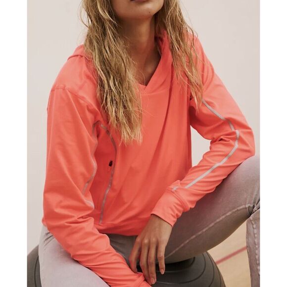 NEW Free People FP Movement You’re a Peach Hoodie Pullover Secret Moss XS - Picture 1 of 6